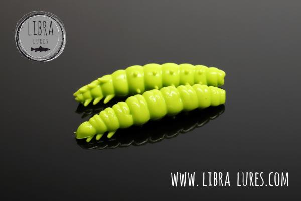Libra Lures, Larva- Multi Cheese 125, 5x25mm,Apple green 027